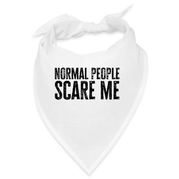 Normale Menschen machen mir Angst - Psych Design - Bandana - Weiß - Vorne