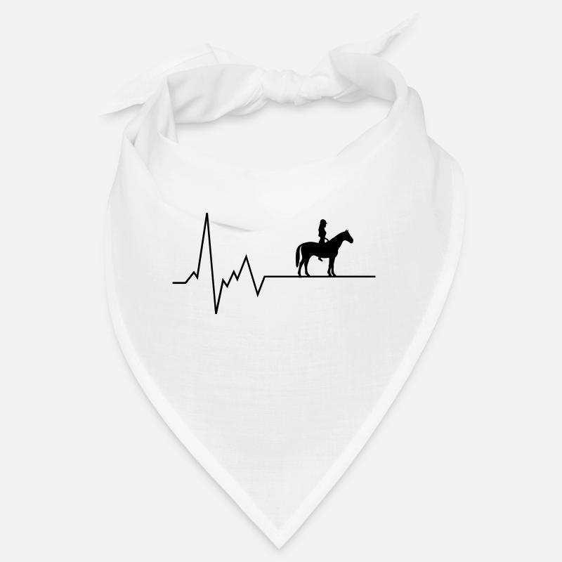 Cavalier de battement de cœur - Bandana - blanc