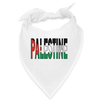 Palestine in Nationalfarben - Bandana - Weiß - Vorne