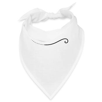 Schnörkel Linie - Bandana - Weiß - Vorne