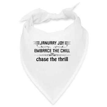 Januar-Freude, Umarmung, Chill-Jagd, Nervenkitzel - Bandana - Weiß - Vorne