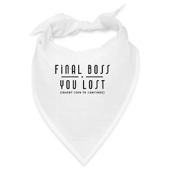 Final Endgegner schwarz Gamer Version - Bandana - Weiß - Vorne
