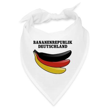 Bananenrepublik Deutschland Satire - Bandana - Weiß - Vorne