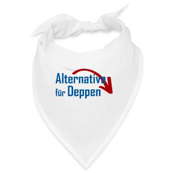 Alternative für Deppen - Bandana - Weiß - Vorne