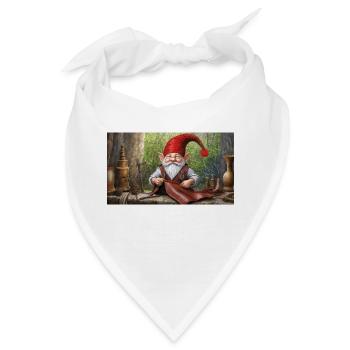 Niedliche kleine Zwerge Alltag – Basteln - Bandana - Weiß - Vorne