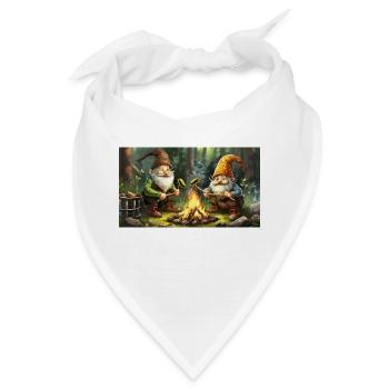 süße kleine Zwerge Alltag – mit Woodlous - Bandana - Weiß - Vorne