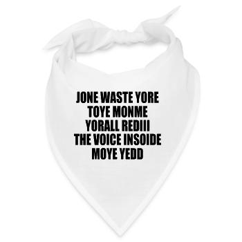 jone waste yore toye monme yorall rediii - Bandana - Weiß - Vorne