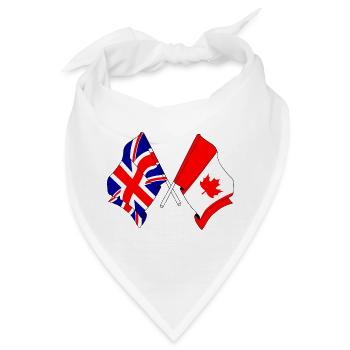 Flagge von England und Flagge Kanada - Bandana - Weiß - Vorne