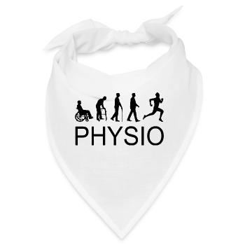 physio schwarz - Bandana - Weiß - Vorne
