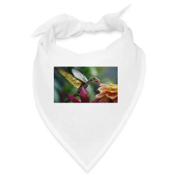 Ein realistischer majestätischer kleiner süßer Drache - Bandana - Weiß - Vorne