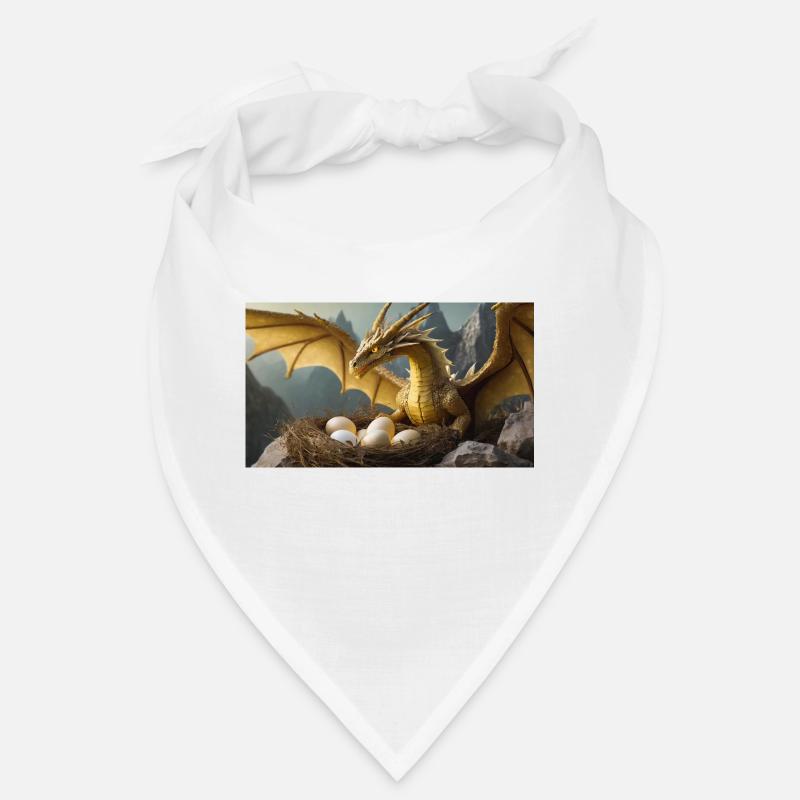 Ein realistischer böser Drache, der wie ein Wolf Hühner jagt Bandana