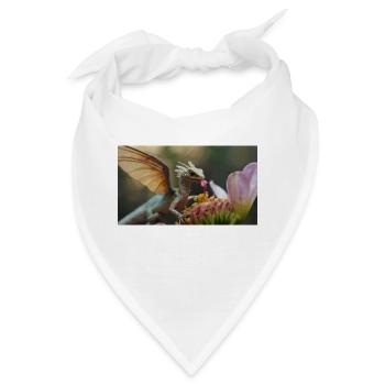 Ein realistischer, majestätischer kleiner niedlicher Drache - Bandana - Weiß - Vorne
