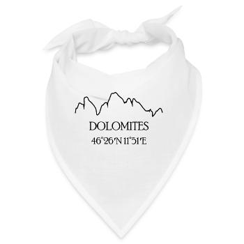 Dolomiten, Italien - Bandana - Weiß - Vorne