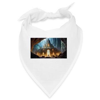 gruselige mythische Orte – unterirdisches Agartha - Bandana - Weiß - Vorne