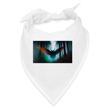 böser Mottenmann in Nordamerika Monster Dark Horror - Bandana - Weiß - Vorne
