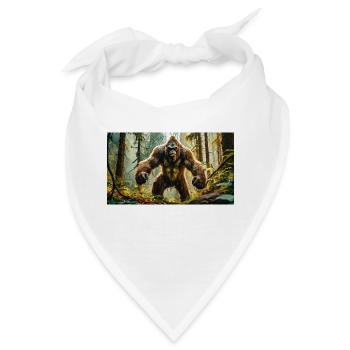 Sasquatch Bigfoot im Waldmonster dunkel - Bandana - Weiß - Vorne