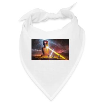 gruselige mythische Orte – Rapa Nui Osterinsel - Bandana - Weiß - Vorne