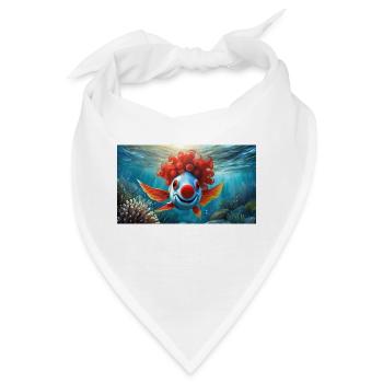 Wortspiel - Clownfisch - Bandana - Weiß - Vorne