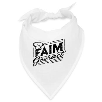 Gourmet Hunger - Feinschmecker - Bandana - Weiß - Vorne