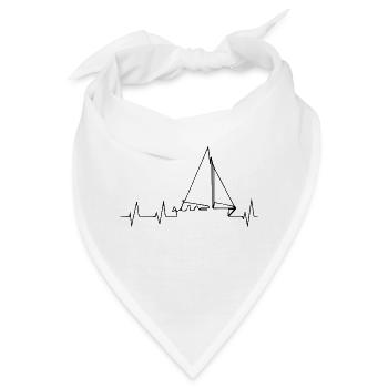 Segelboot Heartbeat Segelboot Segelboot - Bandana - Weiß - Vorne