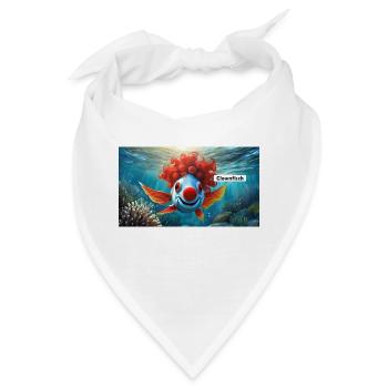 Wortspiel mehrdeutiger deutscher Ausdruck - Clownfisch - Bandana - Weiß - Vorne