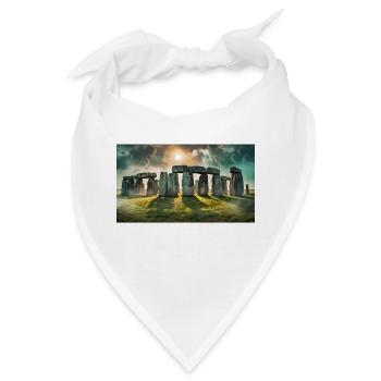 wunderschöne mythische Orte – Stonehenge - Bandana - Weiß - Vorne