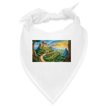wunderschöne mythische Orte – die Hängenden Gärten - Bandana - Weiß - Vorne