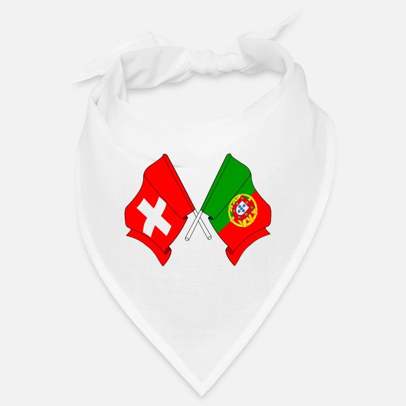 Drapeau de la Suisse et drapeau du Portugal Bandana