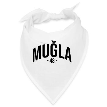 Mugla 48 Türkei Turkiye Geschenk Urlaub TR Türk - Bandana - Weiß - Vorne