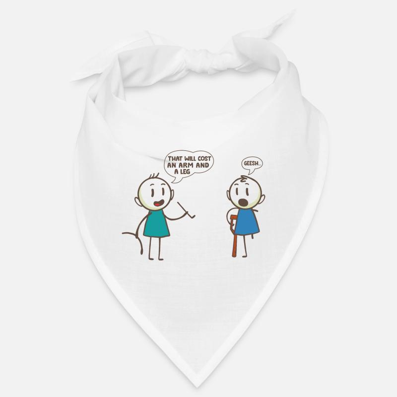 Das wird einen Arm und ein Bein kosten Stock Leute Wortspiel Bandana