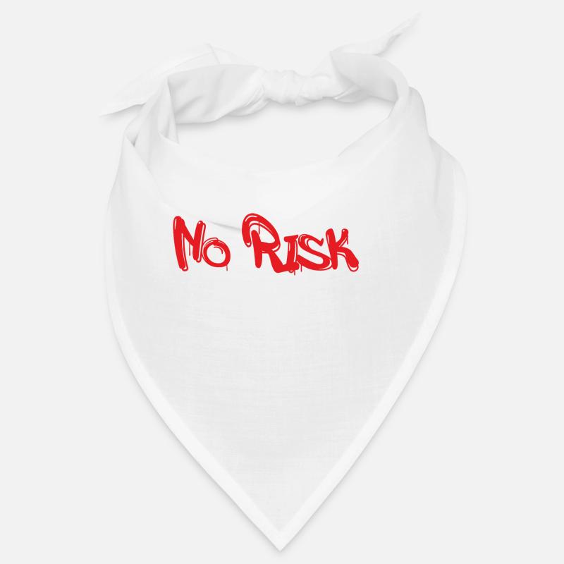 No Risk No Fun - Bandana - white