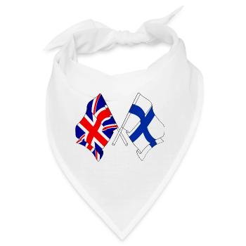 Flagge England, Flagge Finnland - Bandana - Weiß - Vorne