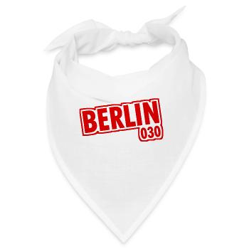 Berlin - 030 - Hauptstadt - Deutschland - Vorwahl - Bandana - Weiß - Vorne