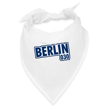 Berlin - 030 - Hauptstadt - Deutschland - Vorwahl - Bandana - Weiß - Vorne