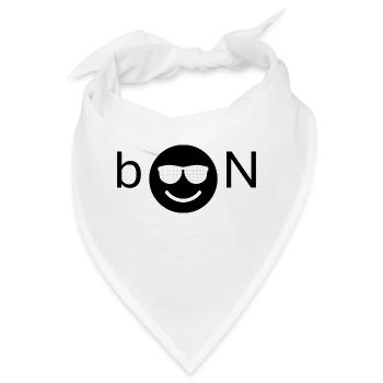 booN - Noob: Zeige deinen Humor! - Bandana - Weiß - Vorne