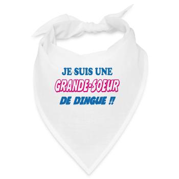 ICH BIN EINE VERRÜCKTE GROSSE SCHWESTER!! - Bandana - Weiß - Vorne