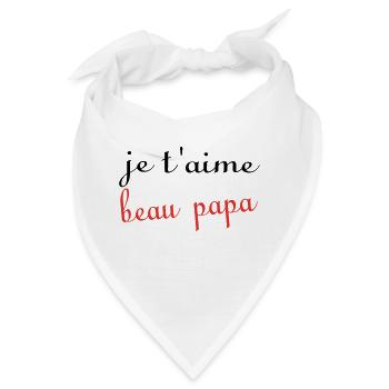 Ich liebe dich, Stiefvater - Bandana - Weiß - Vorne