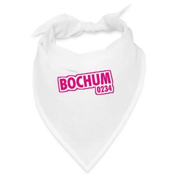 Bochum - 0234 - Vorwahl - NRW - Ruhrpott - Bandana - Weiß - Vorne