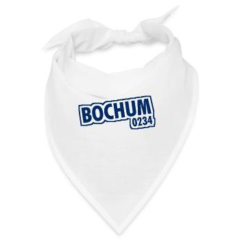 Bochum - 0234 - Vorwahl - NRW - Ruhrpott - Bandana - Weiß - Vorne