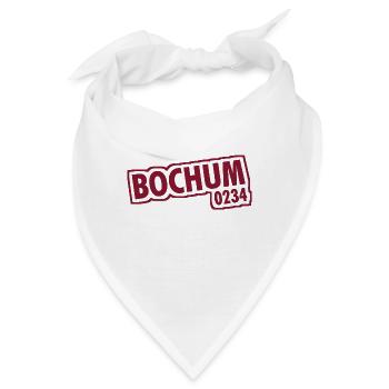 Bochum - 0234 - Vorwahl - NRW - Ruhrpott - Bandana - Weiß - Vorne