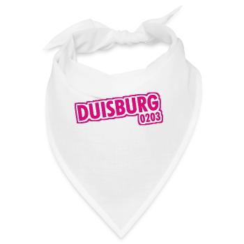 Duisburg - 0203 - Vorwahl - NRW - Ruhrpott - Bandana - Weiß - Vorne