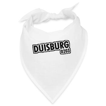 Duisburg - 0203 - Vorwahl - NRW - Ruhrpott - Bandana - Weiß - Vorne