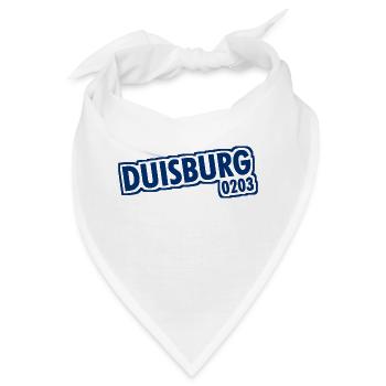 Duisburg - 0203 - Vorwahl - NRW - Ruhrpott - Bandana - Weiß - Vorne