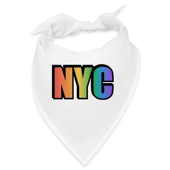 Schwules NYC - Bandana - Weiß - Vorne