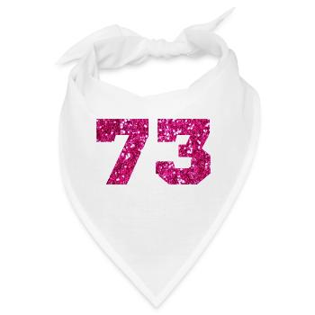 73 Pink Glitter - 73 Geburtstag - Bandana - Weiß - Vorne