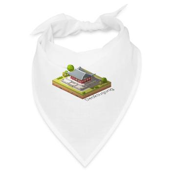Geometrische Low-Poly-Deoksugung - Bandana - Weiß - Vorne