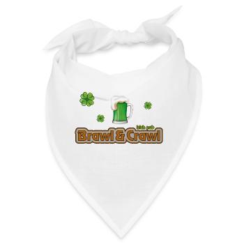 Irish Pub - Brawl and crawl- Raufen und Kriechen - Bandana - Weiß - Vorne