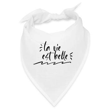 La vie est belle - Bandana - Weiß - Vorne