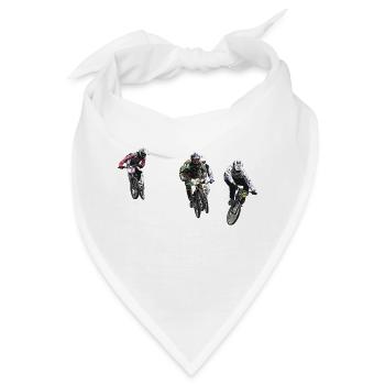 BMX Bicross Rennen Rennen Old School - Bandana - Weiß - Vorne