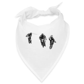 BMX Rennen Rennen ATV Motocross - Bandana - Weiß - Vorne
